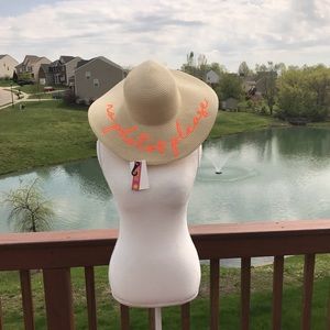 No photos please straw summer Beach Floppy Hat